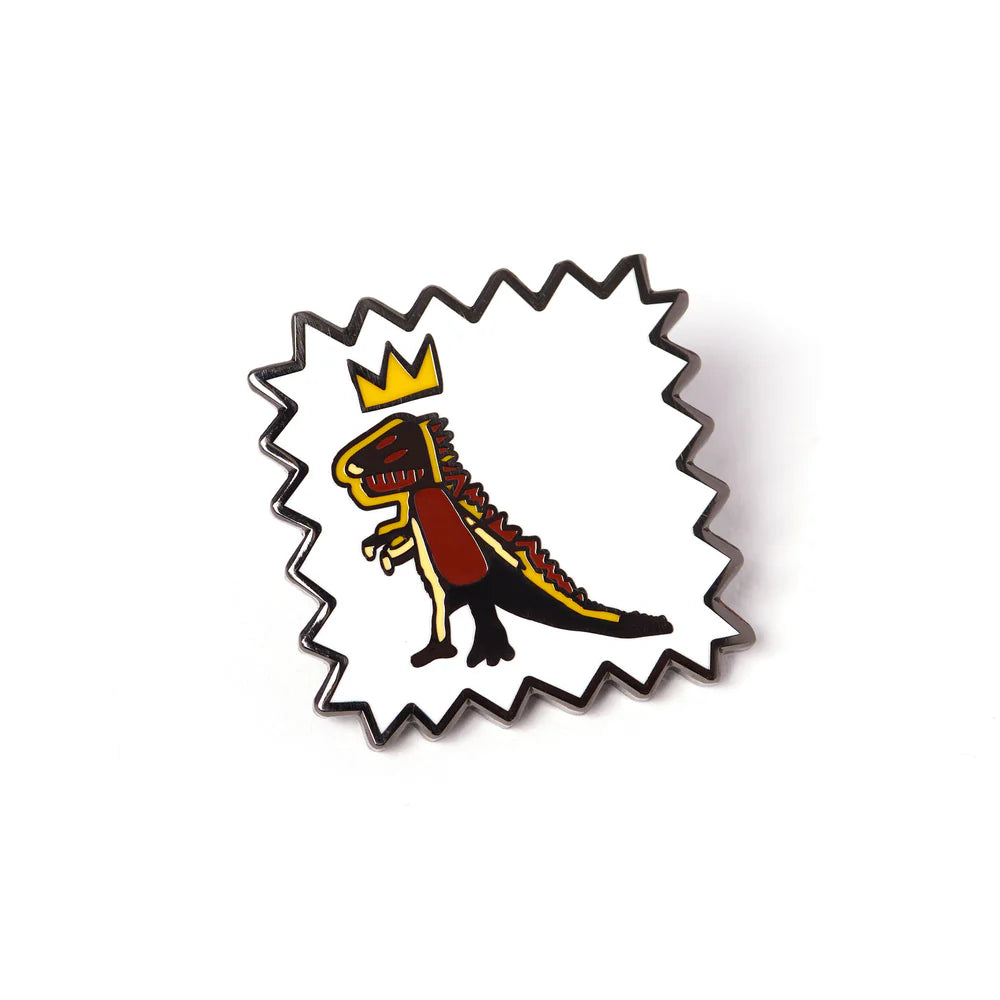 Basquiat Crowned T-Rex Pin – MCA Chicago Store