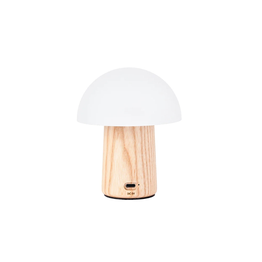 Gingko Alice Mushroom lamp, Mini Natural White Ash Wood