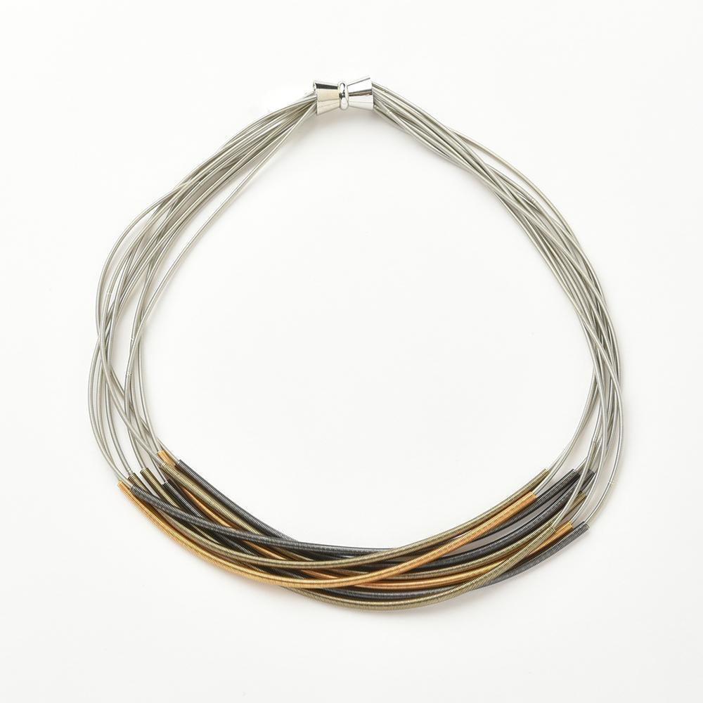 Piano Wire Multi Knot Necklace