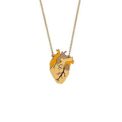 Anatomical Heart of Gold Necklace