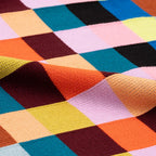Color Patch Knit Throw Blanket