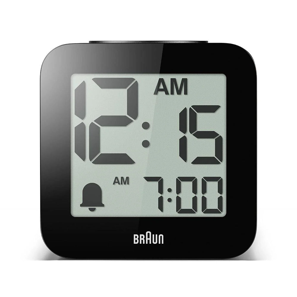 Digital clock with digital display on a white background