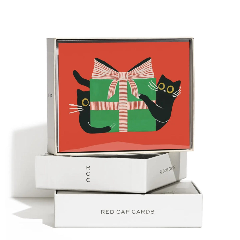 Black Cat Holiday Boxed Card Set