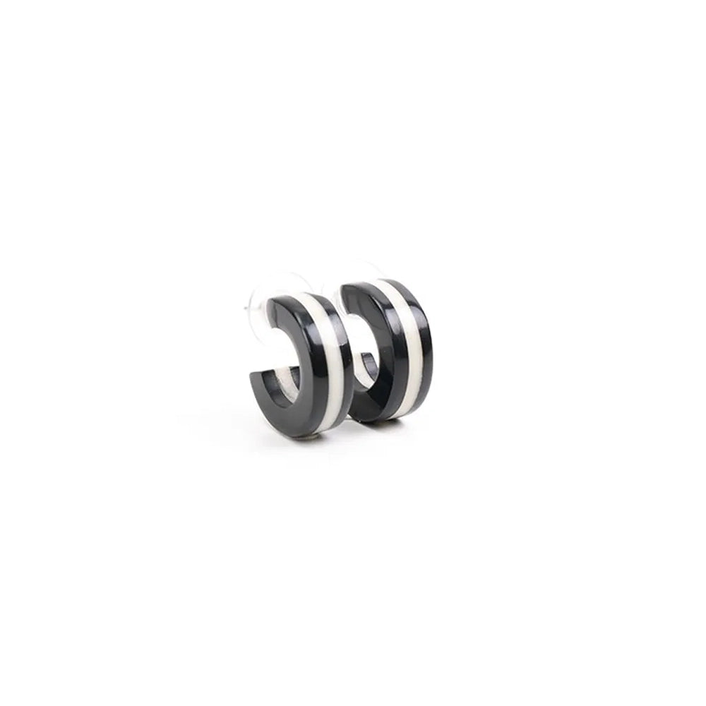 Aurora Striped Hoop Earrings