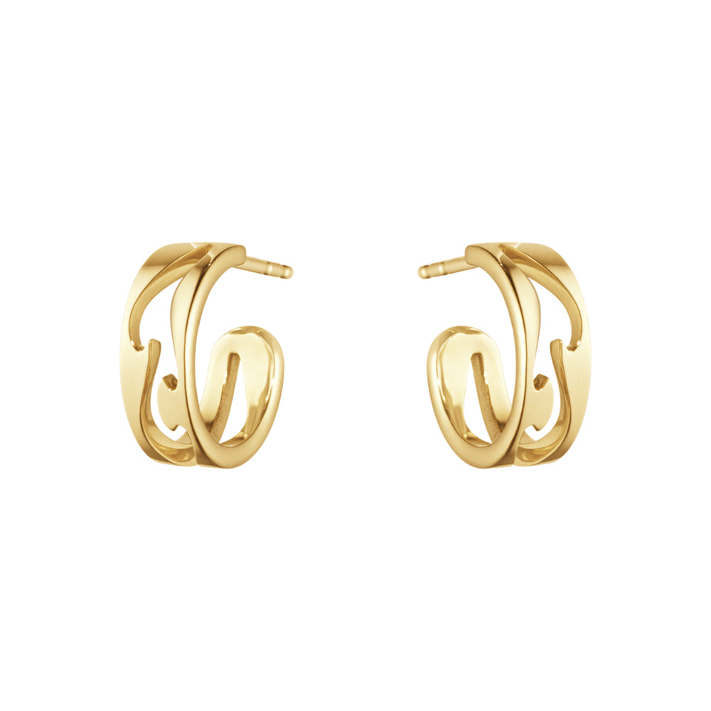Fusion Open Hoop Earrings - Gold