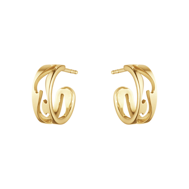 Fusion Open Hoop Earrings - Gold