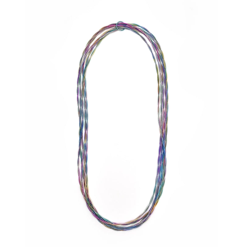 Long Multicolored Twist Necklace