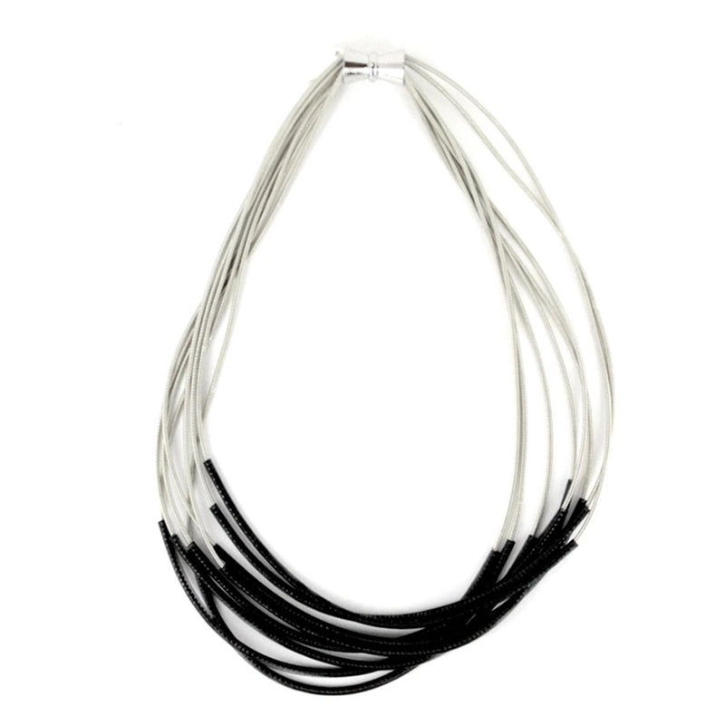 Piano Wire Multi Sleeve Necklace