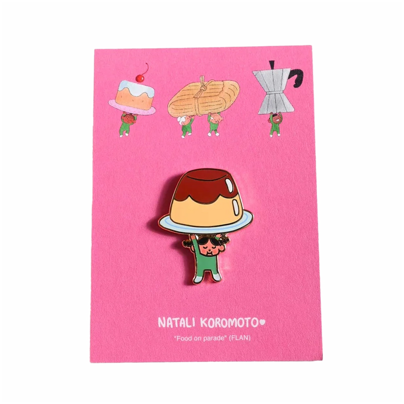 Food On Parade Enamel Pin - Flan