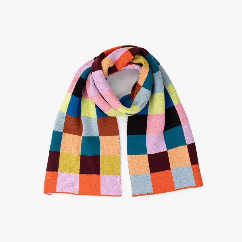 Color Patch Big Scarf