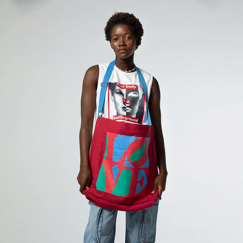 Robert Indiana Love Crossbody Tote Bag