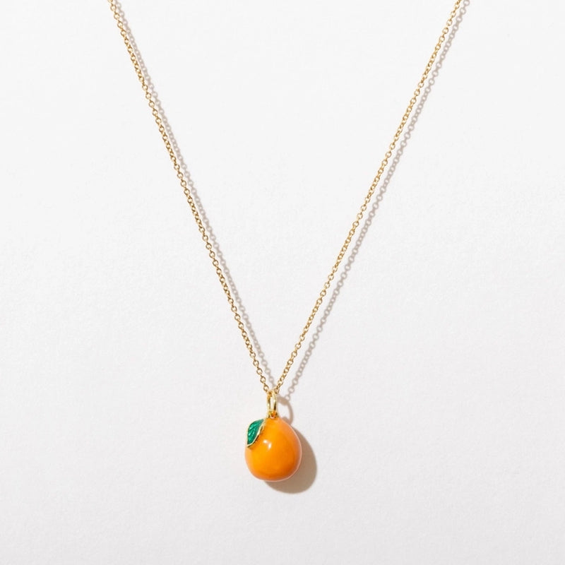 Orange Charm Necklace