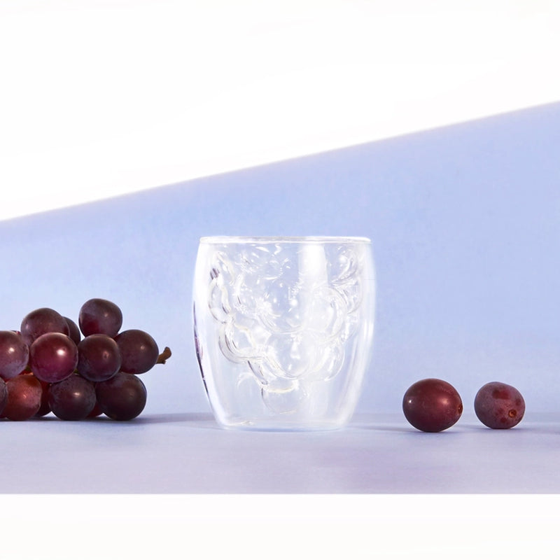 Double Wall Glass Grape Set