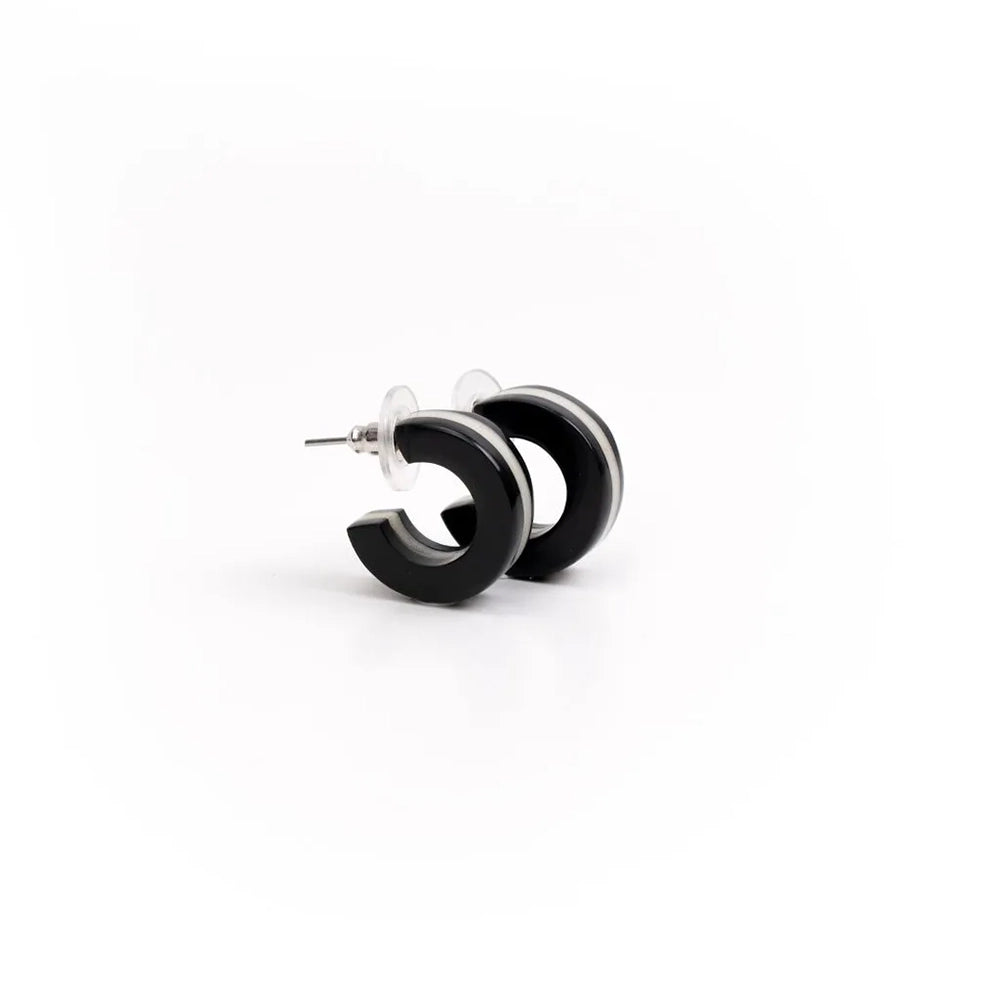 Aurora Striped Hoop Earrings