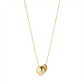 Melding Halves Heart Pendant Necklace - Gold