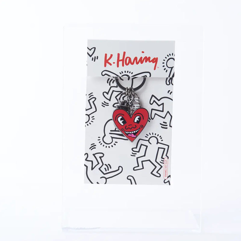 Keith Haring Smiling Heart Keychain