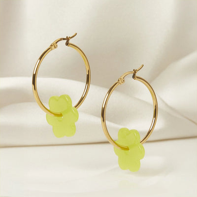 Daisy Hoop Earrings