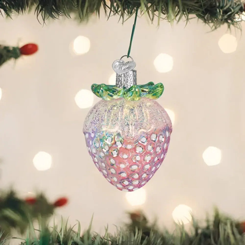 Shimmering Strawberry Ornament
