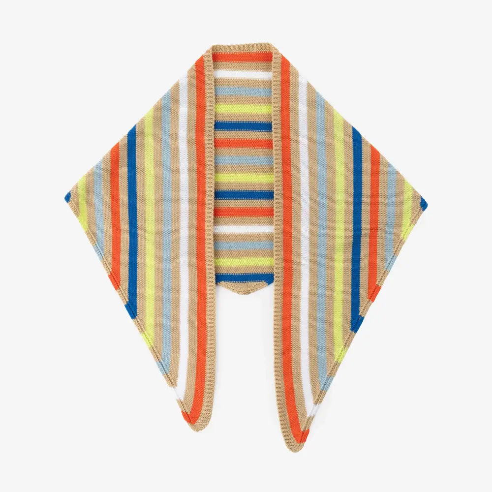 Color Stripe Triangle Scarf