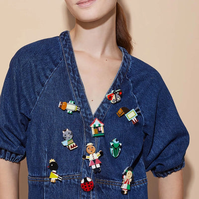 Rio Cat Figurine Brooch