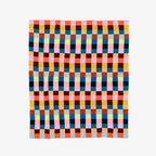 Color Patch Knit Throw Blanket