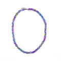 Multicolored Braided Piano Wire Necklace