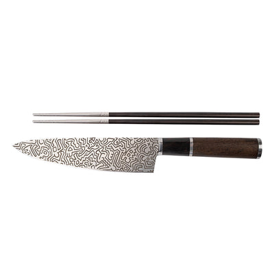 Keith Haring Chef's Knife & Chopsticks Set