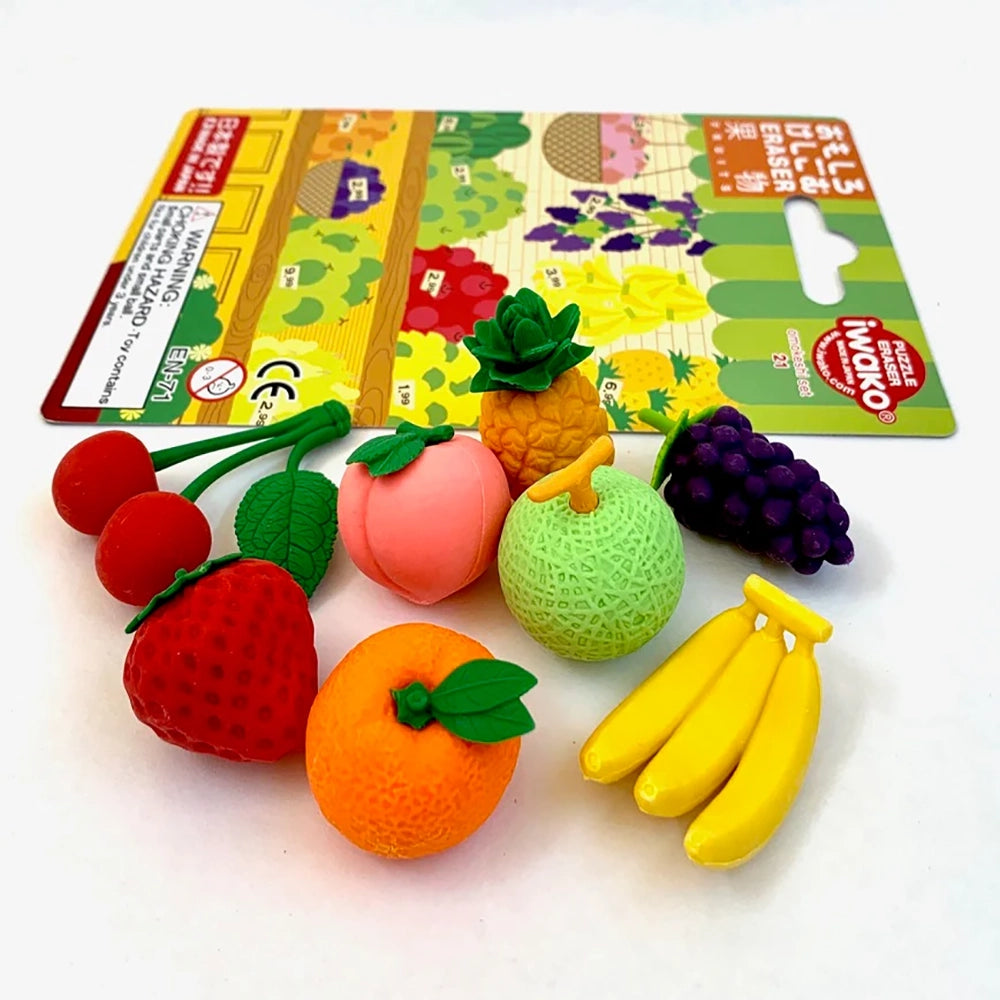 Fruit Basket Eraser Set