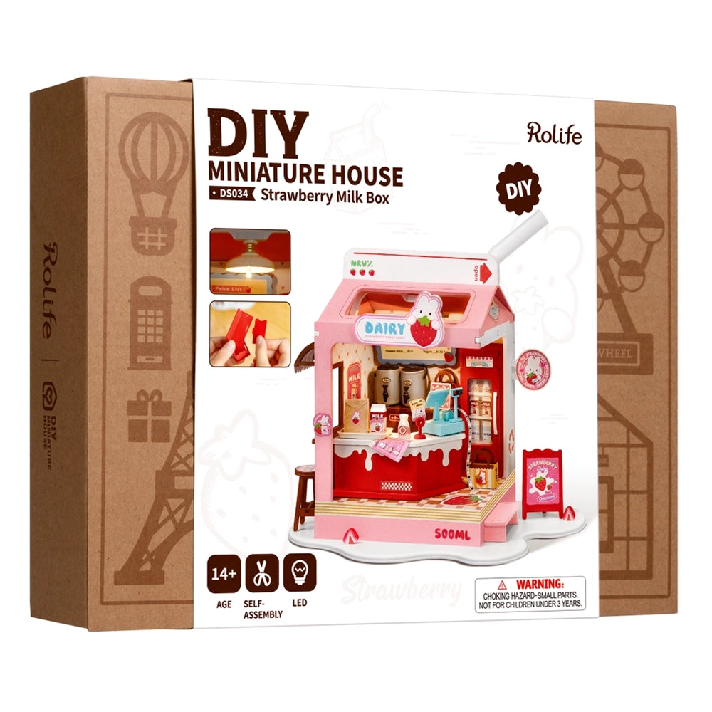 Rolife Miniature House Kit - Strawberry Milk Box