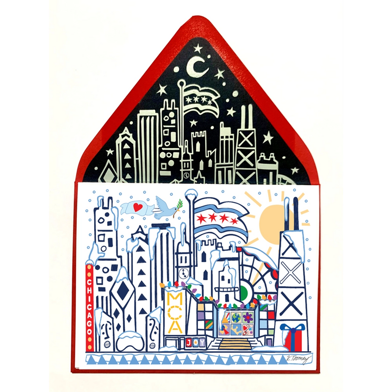 MCA Chicago Skyline - Holiday Card Set