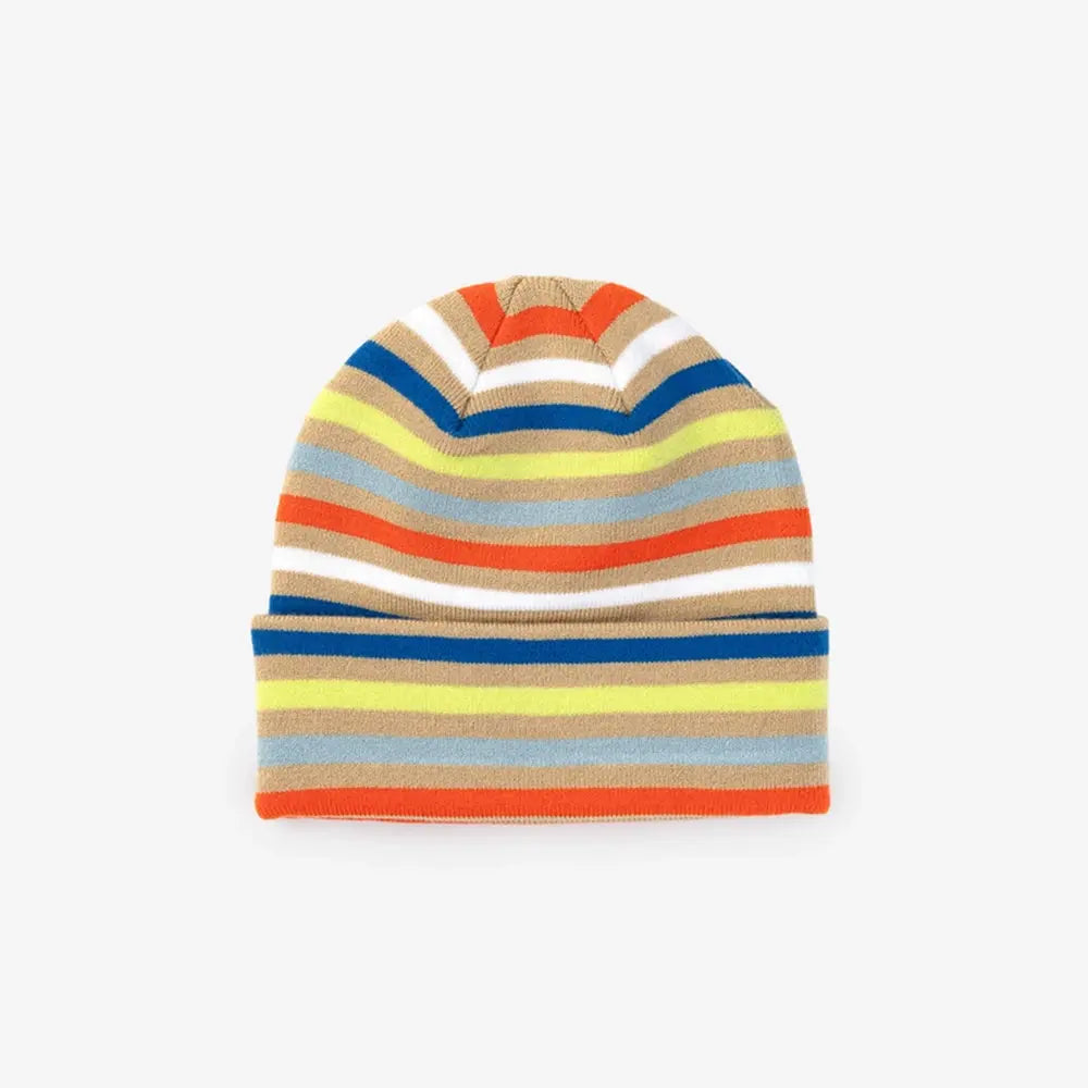 Color Stripe Knit Beanie