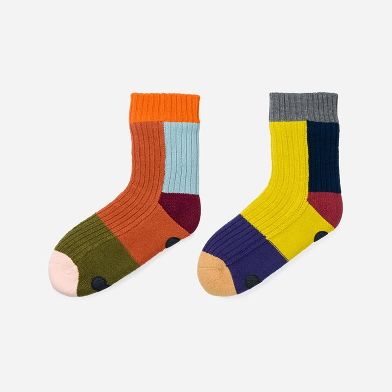 Mismatch Knit Socks