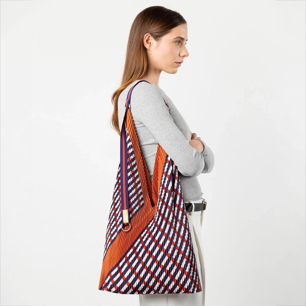 Sophia Terracotta Y Pleated Bag