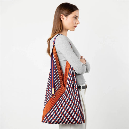 Sophia Terracotta Y Pleated Bag