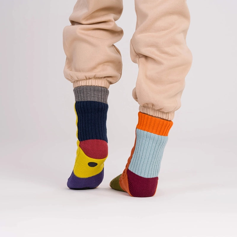 Mismatch Knit Socks