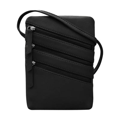 Triple Zip Crossbody Purse