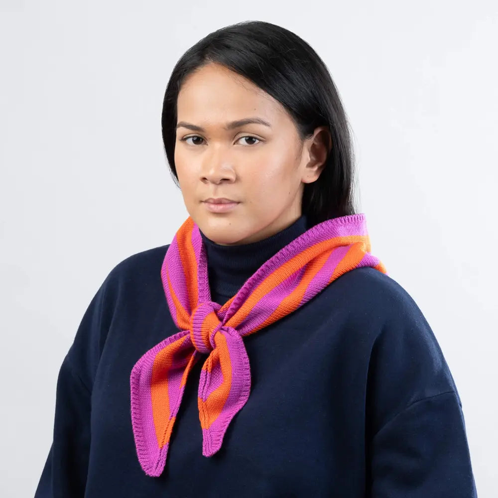 Simple Stripe Triangle Scarf