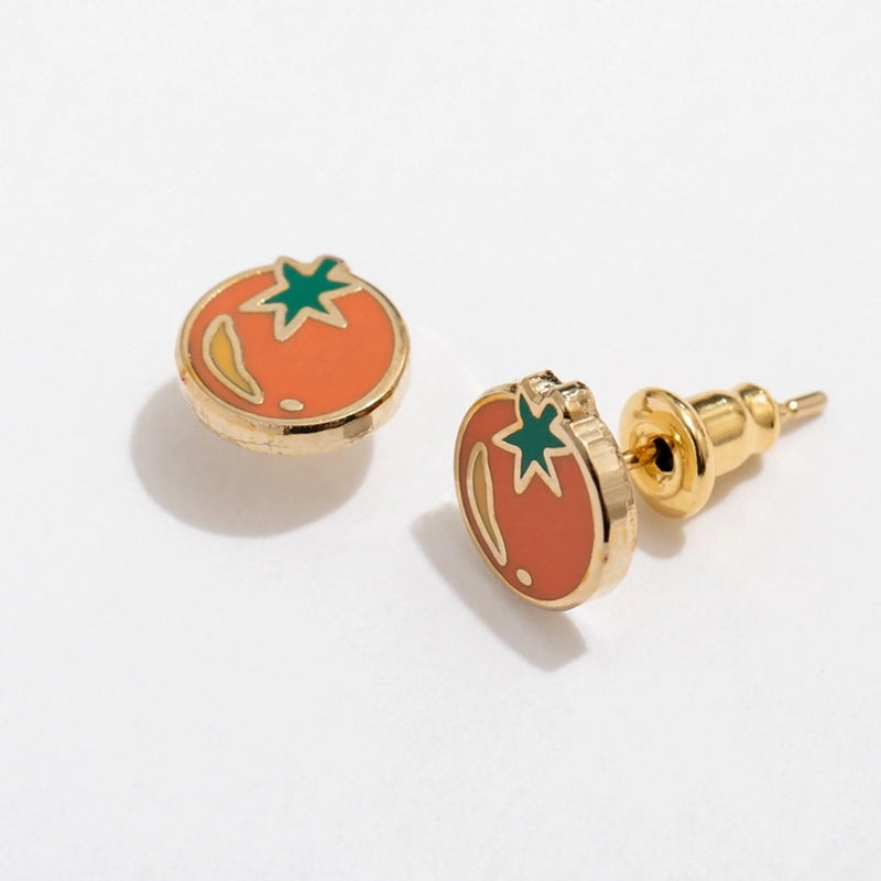 Tomato Stud Earrings