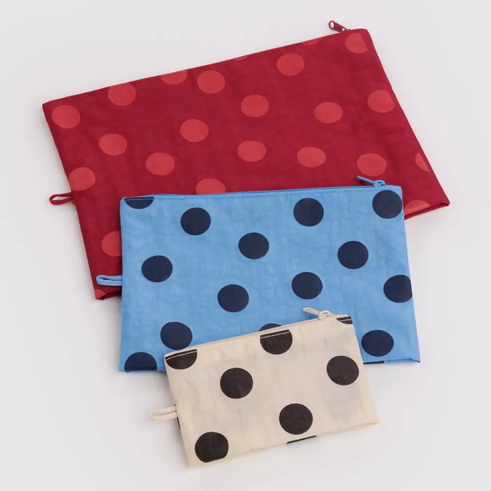 Baggu Polka Dot Mix Go Pouch Set