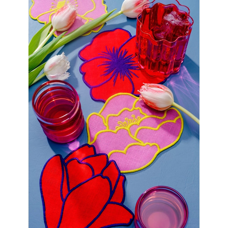 Flower Cocktail Napkins Set