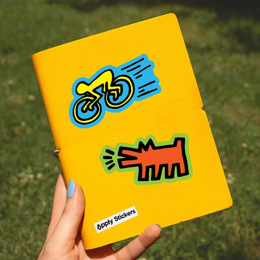 Haring Barking Dog Sticker