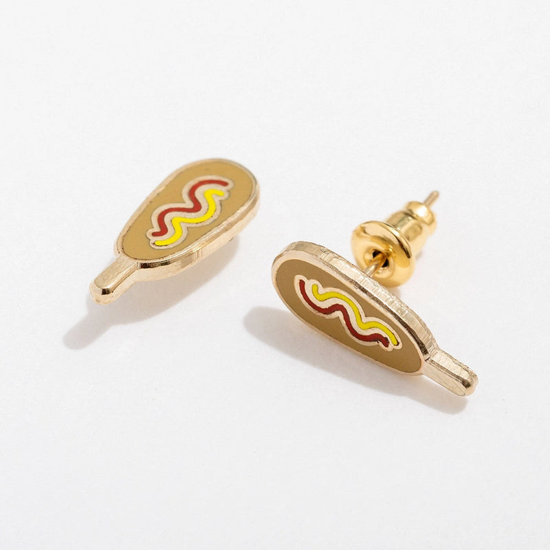 Corn Dog Stud Earrings