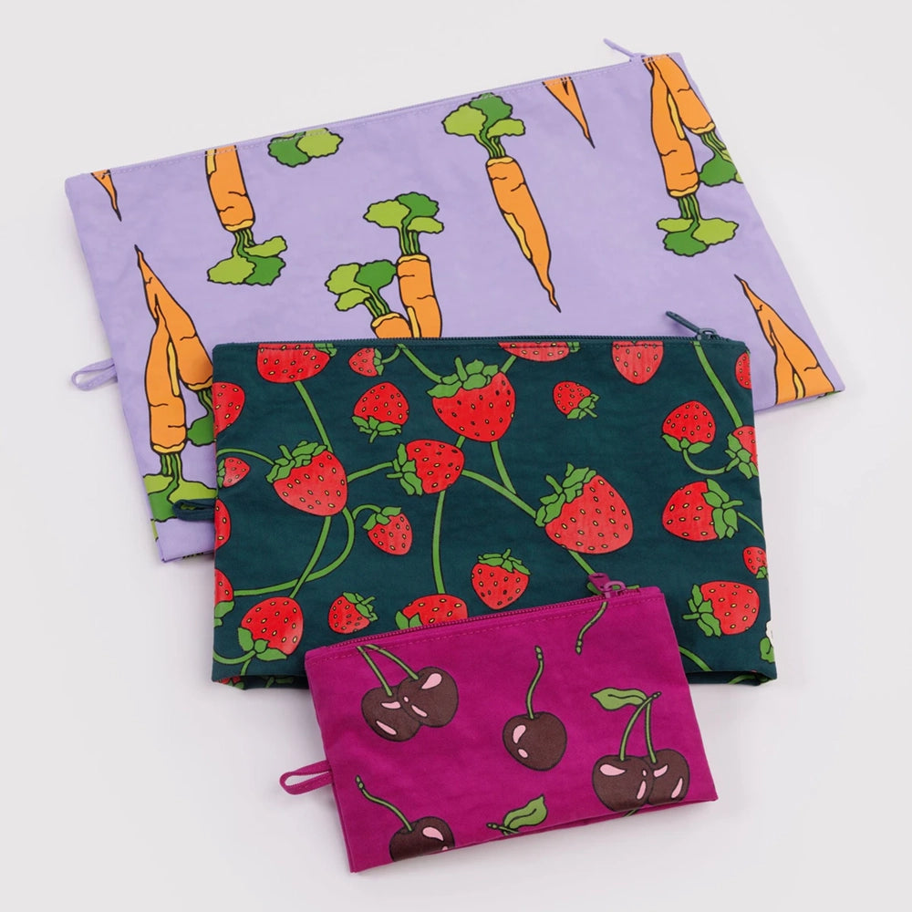 Baggu Carrots & Berries Go Pouch Set
