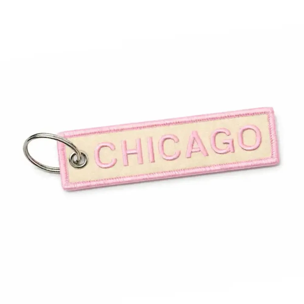 Chicago Embroidered Keychain