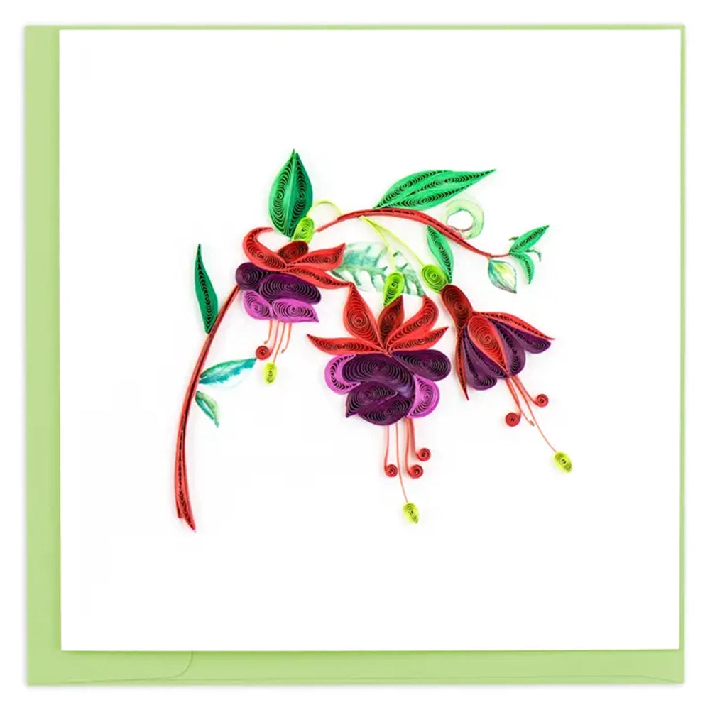 Fuchsia Quilled Card
