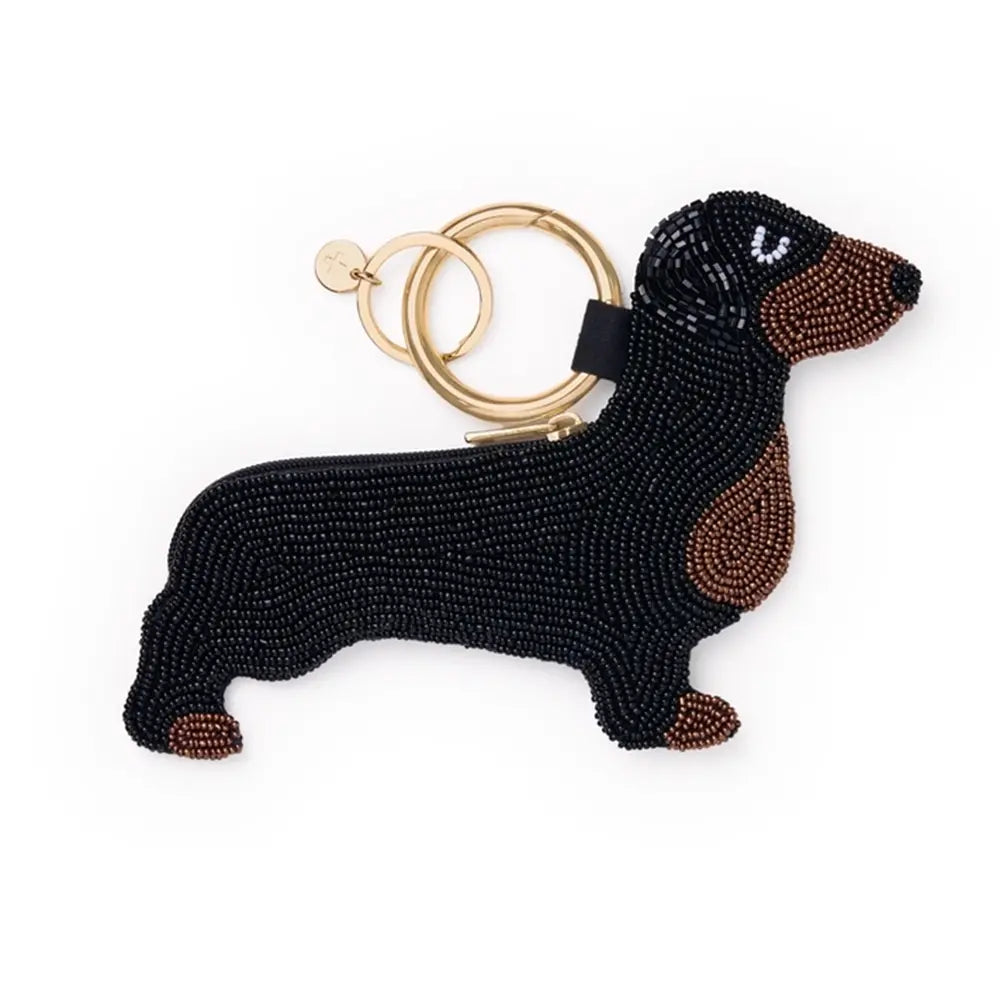 Dachshund Beaded Coin Purse
