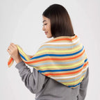 Color Stripe Triangle Scarf