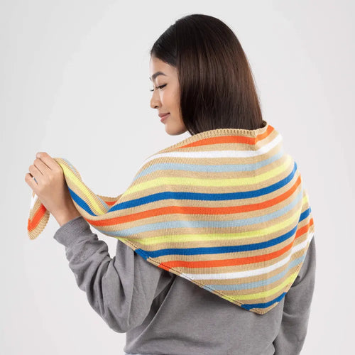 Color Stripe Triangle Scarf