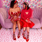 Sheer Cameo Rose Crew Socks