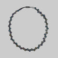 Braided Piano Wire Geode Necklace